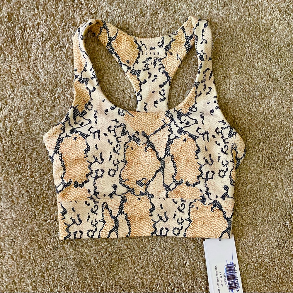 Allfenix Sports Bra Python Cutout Athletic NWT SIZE XS